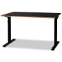 Wedge skrivebord manuel hve-/snkefunktion - Sort HPL (Hjtrykslaminat)
