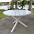 Scottsdale spisebord rundt 112 cm - Hvid + Pletfjerner til mbler