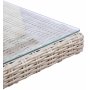 Udendrs gruppe med 6 stole og spisebord 200 x 100 cm rotting - Hampton/Provence