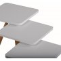 Triple spillebord 34 x 34 cm - Hvid