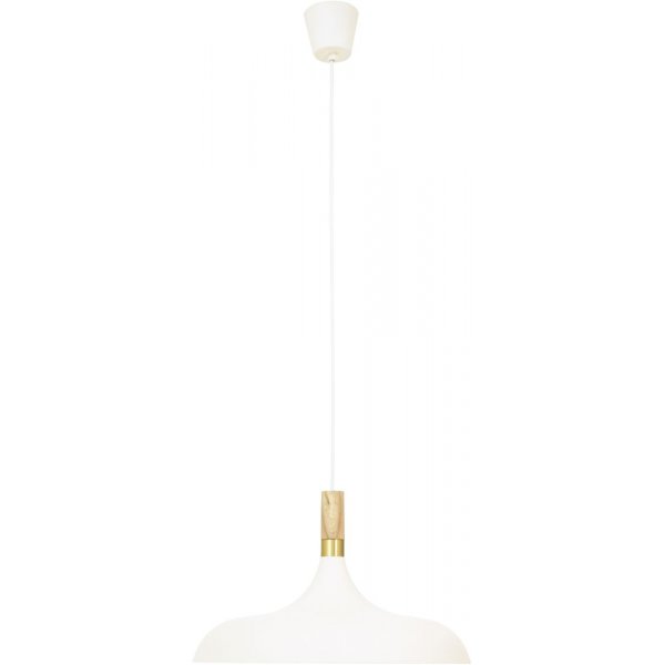Sense loftslampe - Hvid/tr/messing