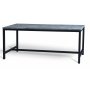 Texas spisegruppe med 6 Texas spisestuestole Brun PU + Texas beton spisebord 180x90 cm