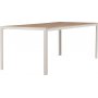 Spisest; 6 stole og spisebord 205 x 90 cm beige - Copacabana