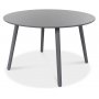 Rosvik spisegruppe rundt grt spisebord med 4 stk Thor pindestole - Grt / Hvidt