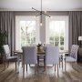Victoria stort ovalt spisebord 230x110 cm - Hvid/Brun bejdse