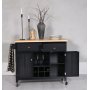 Hampton kkken med vinreol - Eg/sort