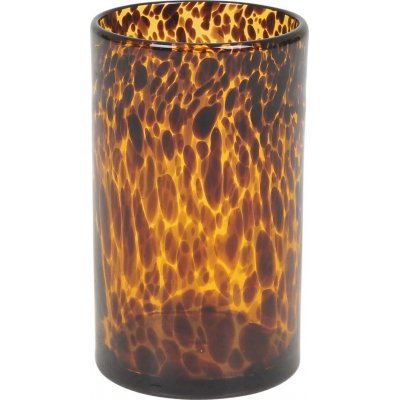 Leopard vase stor - Sort/orange