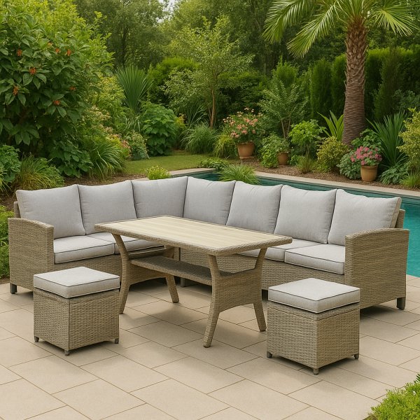 Stockholm udendrs gruppe med rattan bord - Nature