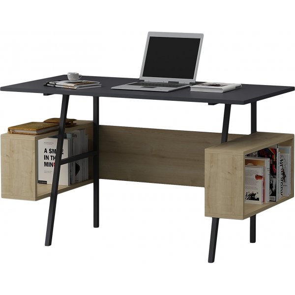 Iommi skrivebord 120x60 cm - Antracit/eg