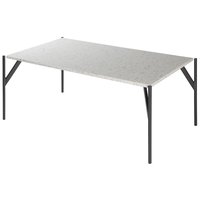 Terrazzo sofabord 110x60 cm - Bianco Terrazzo & understel AIR i sort metal Terrazzo sofabord 110x60 cm - Bianco Terrazzo & understel AIR i sort metal