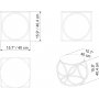 Mimo sidebord 40 x 40,4 cm - Guld