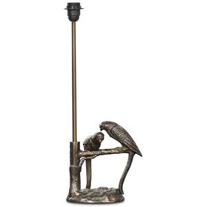 Fugle lampefod H56 cm - Mat antik messing