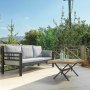 Kappis 3-personers udendrs sofa - Sort/fume