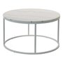 Accent sofabord rundt 85 - hvid marmor