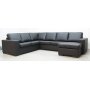Solna XL U-sofa i bundet lder - Hjre