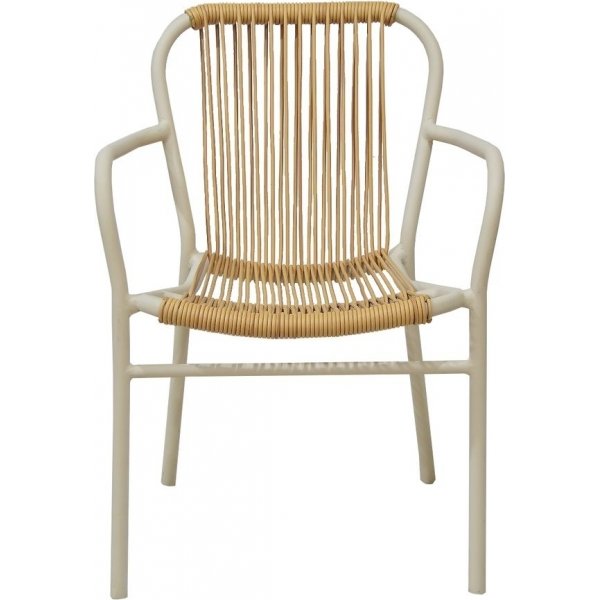 Motala lnestol - Naturrattan/hvid