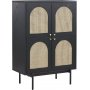 Othello hjskab - Sort/rattan