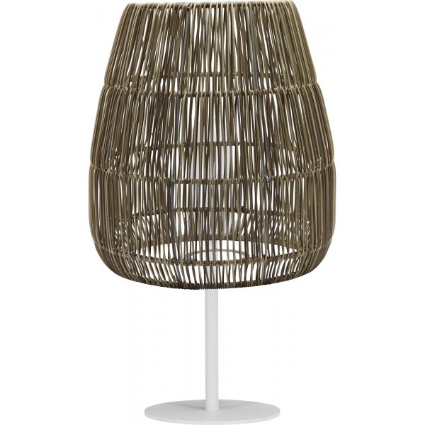 Agnar Saigon bordlampe til udendrs brug - Kunstrattan/hvid - 71 cm