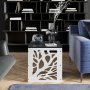 Tonga sidebord 44,5 x 44,5 cm - Hvid/sort