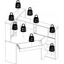 Funktion Plus skrivebord 138,4 x 101,6 x 141,1 cm - Hvid/eg