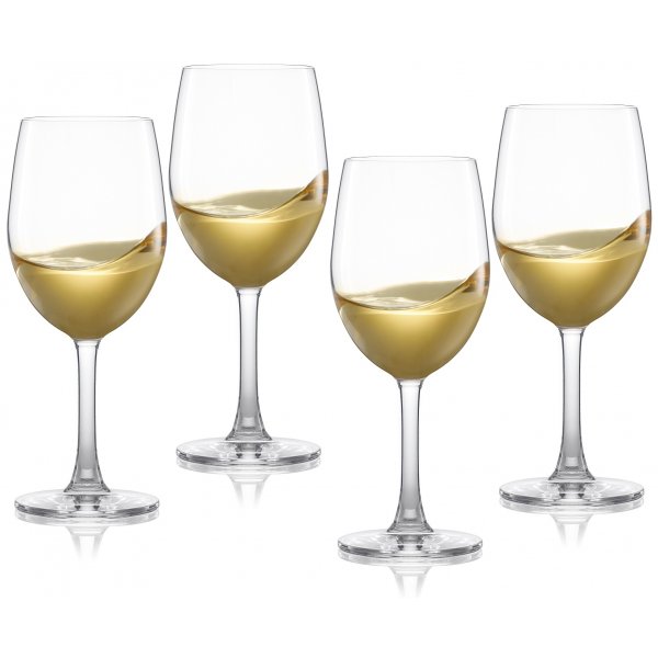 Pure & Simple hvidvinsglas i krystal - 4 stk