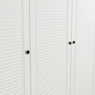 Larett garderobe 90 cm - Hvid