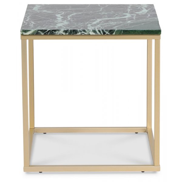 Accent sofabord 50 - Grn marmor / mat messing