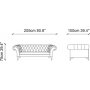 Bianca 2-personers sofa - Creme