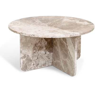 Level rundt sofabord i marmor 85 cm - Slv Diana
