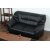 Dominic 2-personers sofa i sort kunstlder + Pletfjerner til mbler