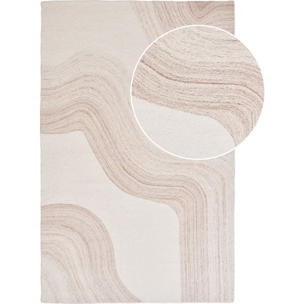 Surat tppe 230 x 160 cm - Lysebrunt/Elfenben