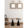 Kalk sidebord st 50/55 cm - Sort/guld