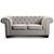Chesterfield York 3-personers sofa - Lysegr