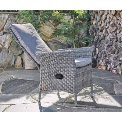 Rosario justerbar udendrs stol- Lysegr polyrattan + Mbelplejest til tekstiler