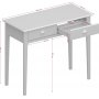 Nola skrivebord 95 x 45 cm - Hvid/beige