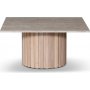 Paus sofabord - Whitewash / Light Travertine 90x90 cm