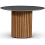 Sumo spisebord 118 cm - Olieret eg / Plastlaminat mrkegr virrvarr