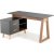 Sergio skrivebord 134-210 x 60-90 cm - Antracit/wotan eg