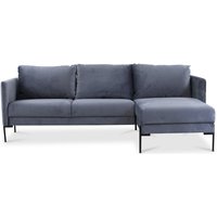 Kingsley divansofa - Doveblå fløjl Kingsley divansofa - Doveblå fløjl