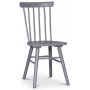 Edge spisegruppe; Spisebord i hvid HPL 140x90 cm med 4 gr Orust stokstole