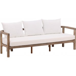 Erica 3-personers sofa - Hvid/brun