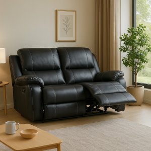 Enjoy Chicago reclinersofa (Biosofa) - 2-sæders (el) i sort kunstlæder Enjoy Chicago reclinersofa (Biosofa) - 2-sæders (el) i sort kunstlæder