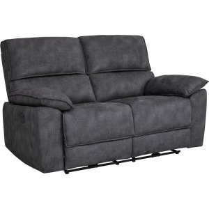 Coventry 2-personers hvilesofa med elektrisk mekanisme - Gr mikrofiber