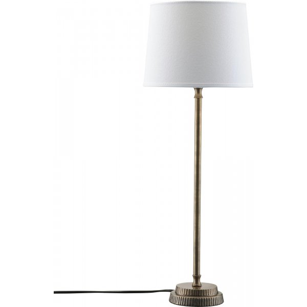 Kent bordlampe - Hvid/messing - 59 cm