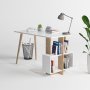 Lagomood skrivebord 120x60 cm - Eg/hvid
