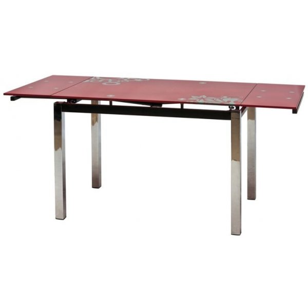 Cameron 110-170 cm spisebord - Rd/krom