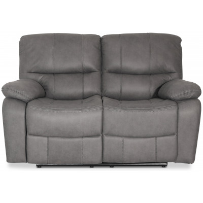 Manhattan 2-personers recliner-sofa - Gr PU + Mbelplejest til tekstiler