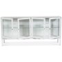 Cliff sknk i metalplade med 4 dre - Hvid / klart glas