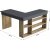 Theos skrivebord 120 x 40 cm - Antracit/fyr