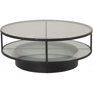 Kvsta sofabord 100 cm - Sort/glas